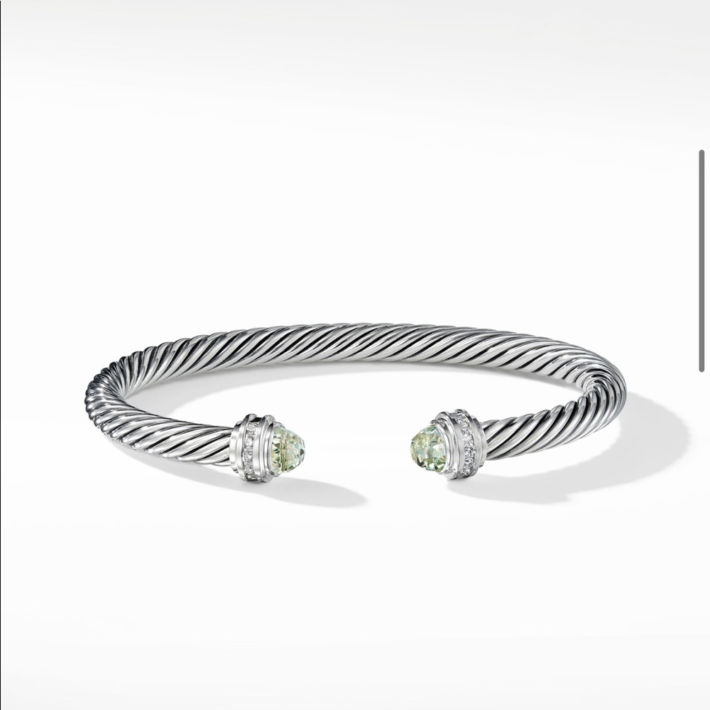 David Yurman Cable Classics Princess Bracelet with Prasiolite and Diamonds